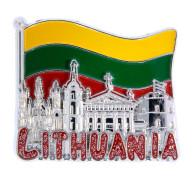 Magnetas Lithuania su vėliava ir Vilniaus simboliais